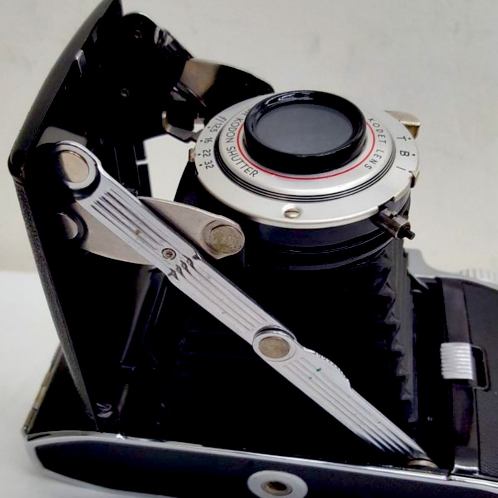 Vintage 50s Kodak Tourist III folding camera with